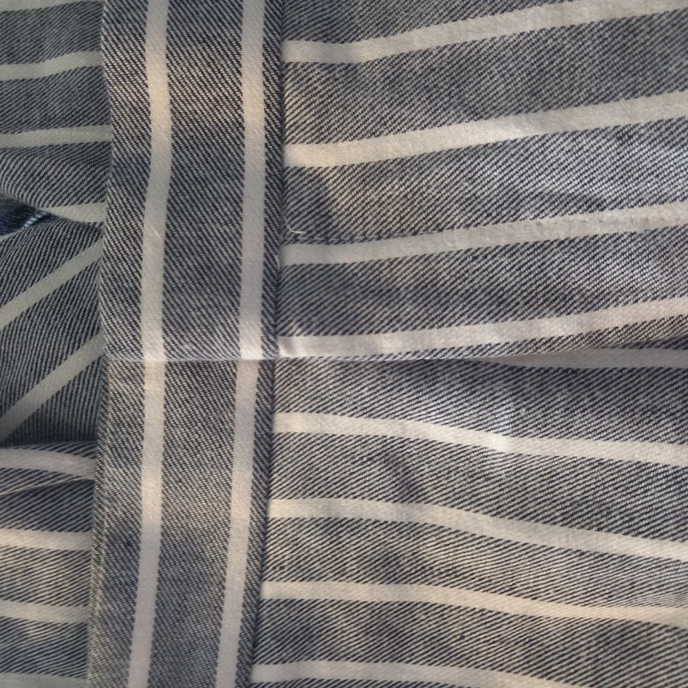 Banana Republic Avery Striped Gray/white Linen Blend Women's Pants 8